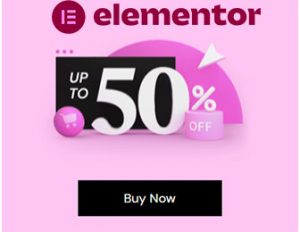 Elementor black friday -50% deal